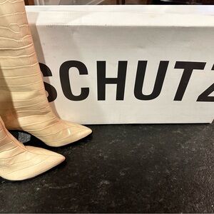 Schultz Maryana Block Cream Tall Boots; Perfect Condition; Never Worn